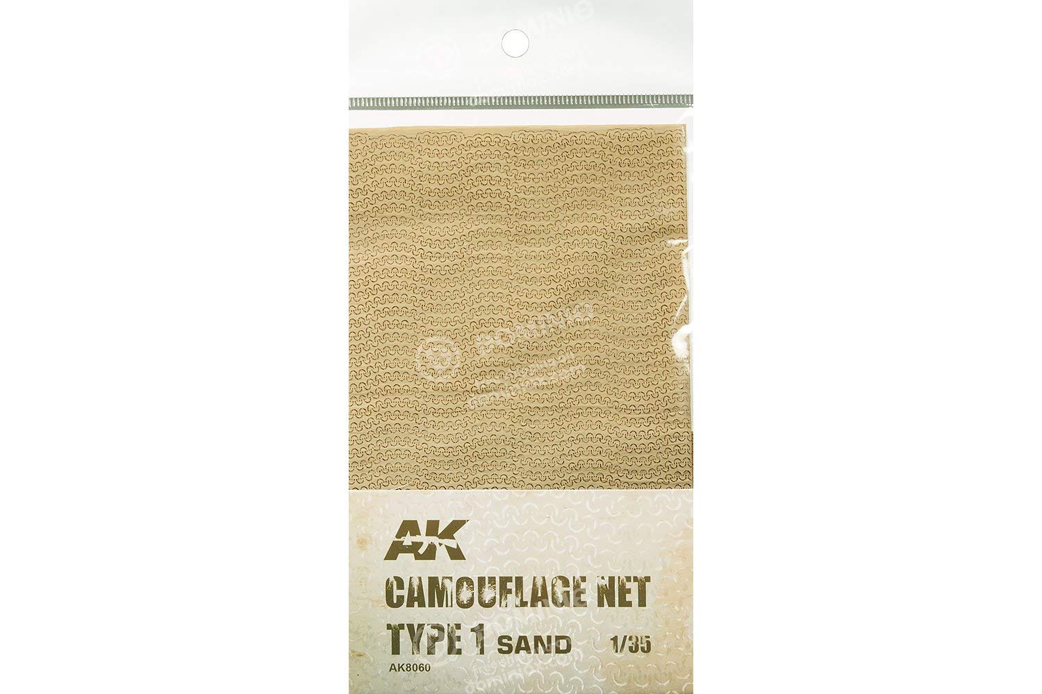 AK Interactive Regular Camouflage Net Type 1 Sand - Model Building Tools and Accessories # AK8060