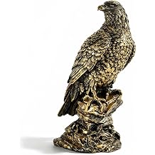 HERCHR Desktop Eagle Statue Resin Retro Eagle Statue Sculpture 7.1x4.7x11.4in Abstract Art Collectible Figurine Garden Decoration Ornament for Home Office Living Room Bookshelf Table Desktop