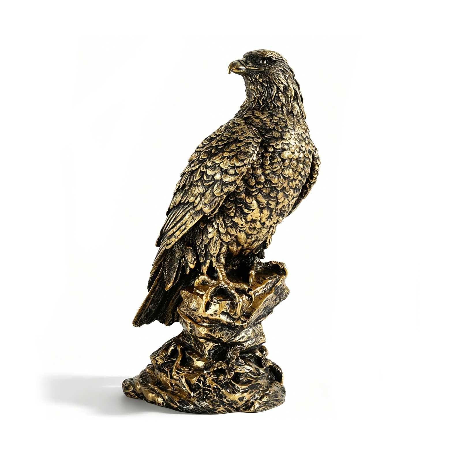 HERCHR Desktop Eagle Statue Resin Retro Eagle Statue Sculpture 7.1x4.7x11.4in Abstract Art Collectible Figurine Garden Decoration Ornament for Home Office Living Room Bookshelf Table Desktop