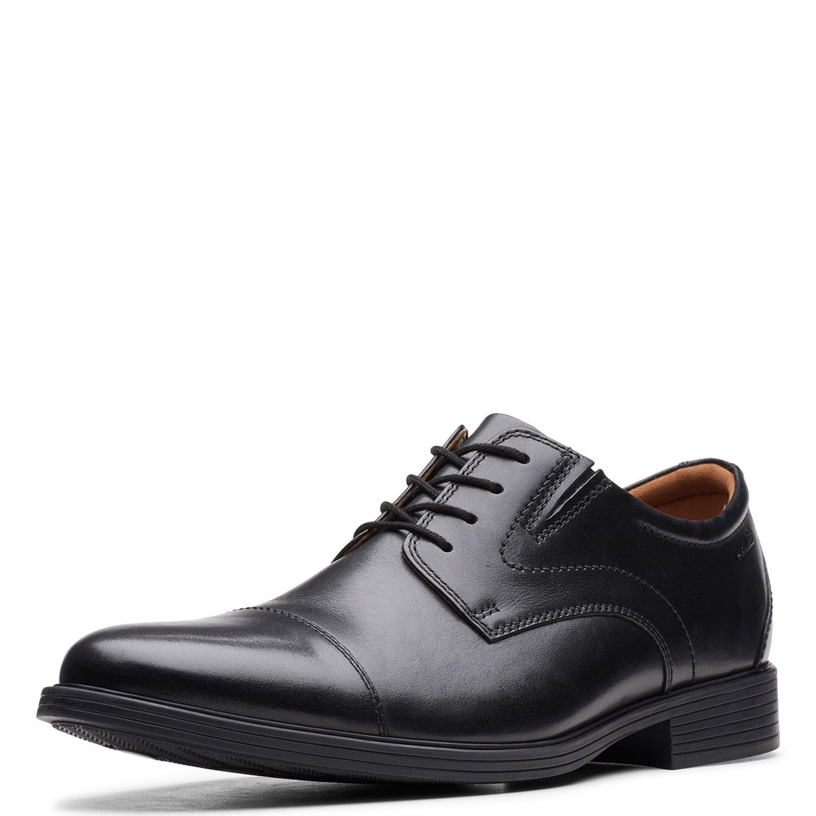 Clarks Men's Whiddon Cap Oxford, Black Leather, 9.5 UK