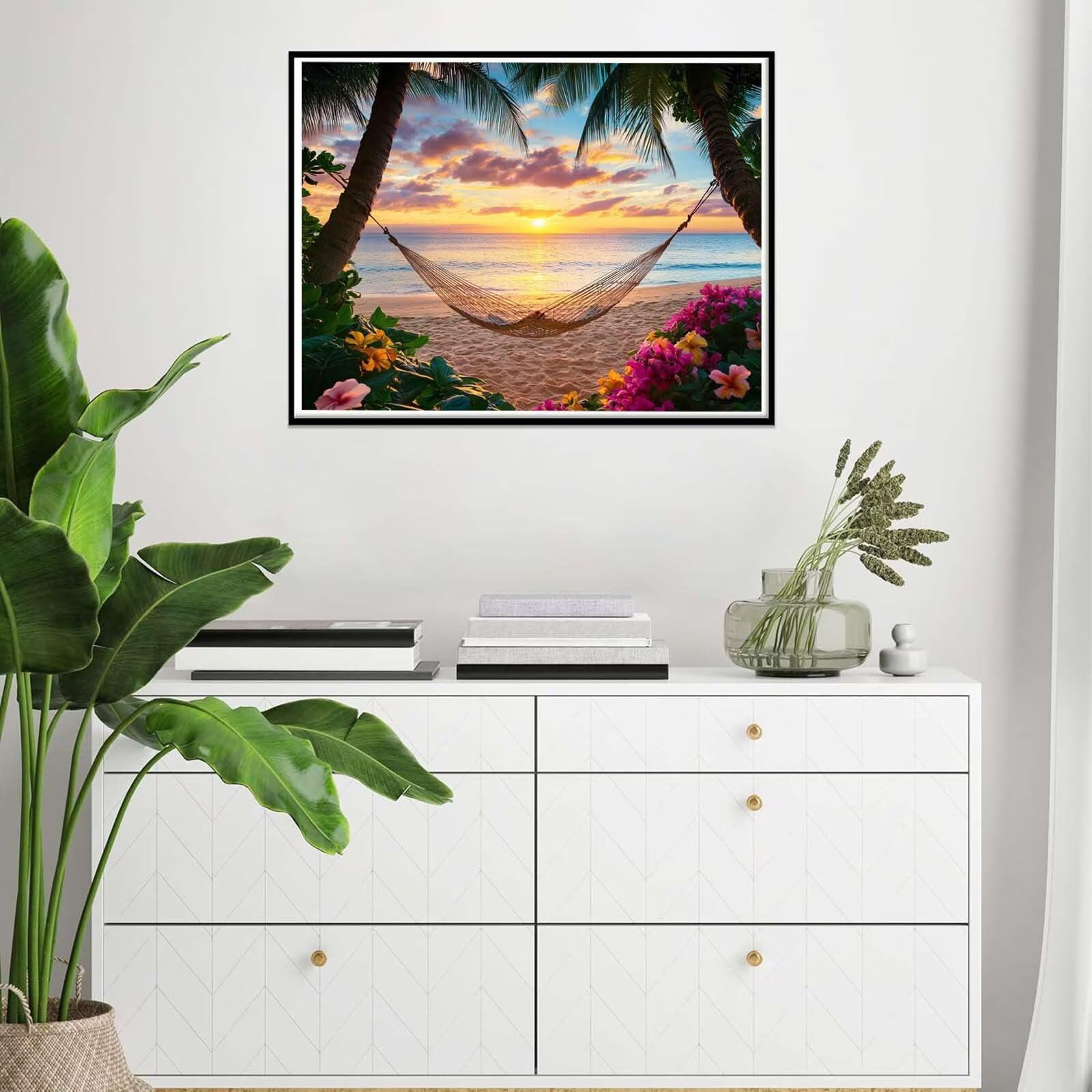 Atardecer Pintar por Numeros Adultos, Paint by Numbers Kits 60x80cm j0-771