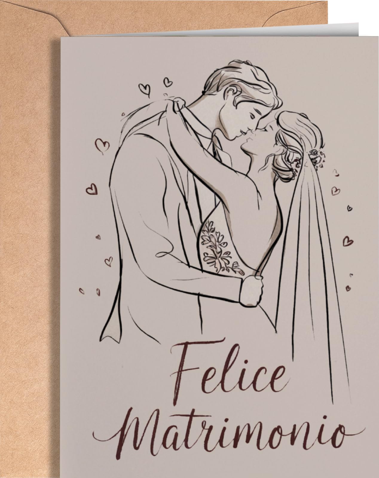 Biglietti Auguri Matrimonio con Busta Regali Sposi Nozze