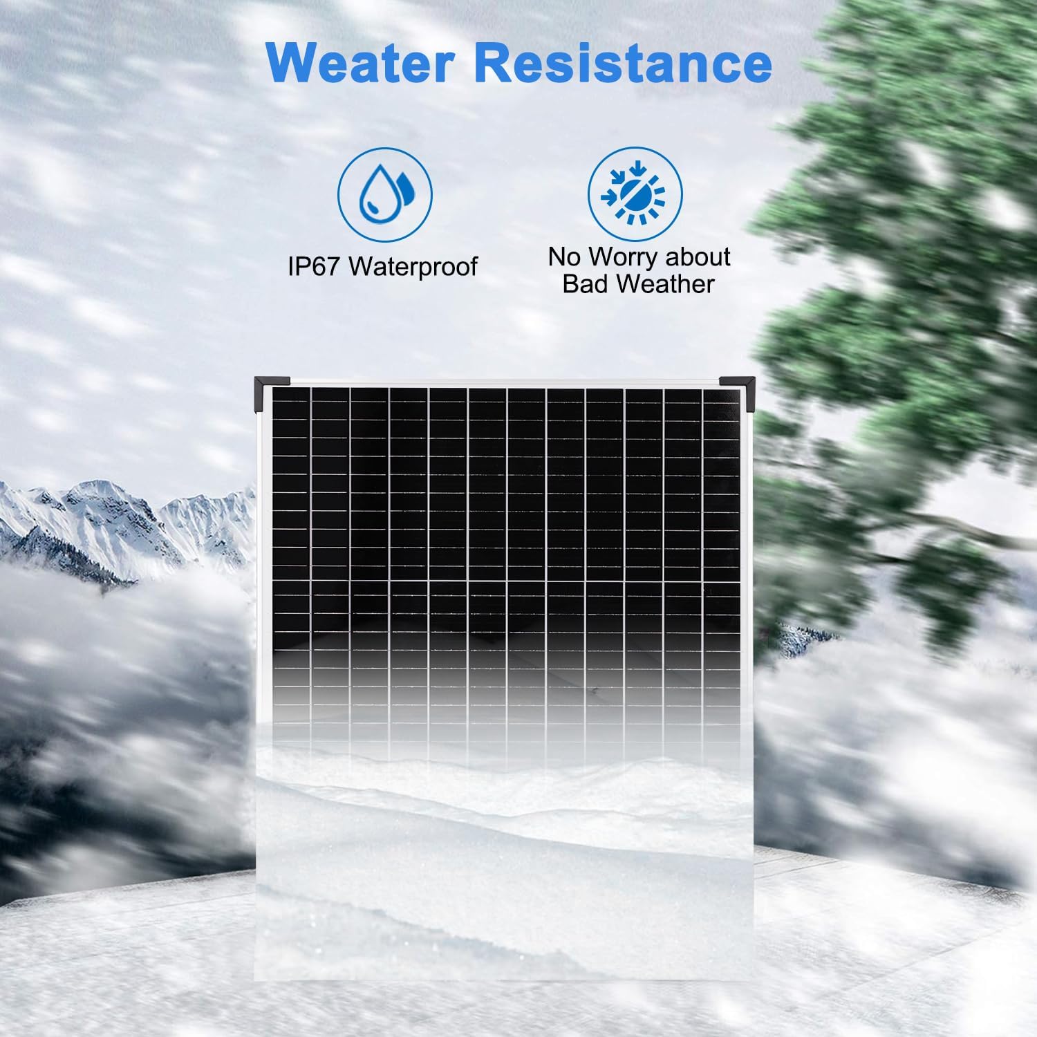 TBER 50W/12V Solar Panel Kit with 10A Charge Controller, Monocrystalline Solar Battery Trickle Charger Maintainer for Automotive Motorcycle Boat Marine RV Camping RV Farm Other Off-Grid Applications