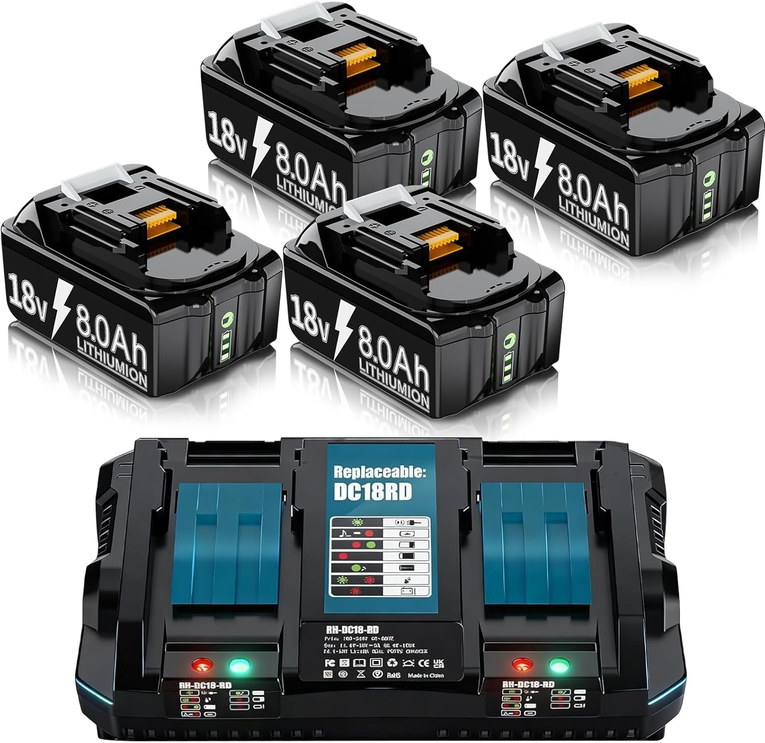 Ersatzakku 18V für makita Akku BL1860B