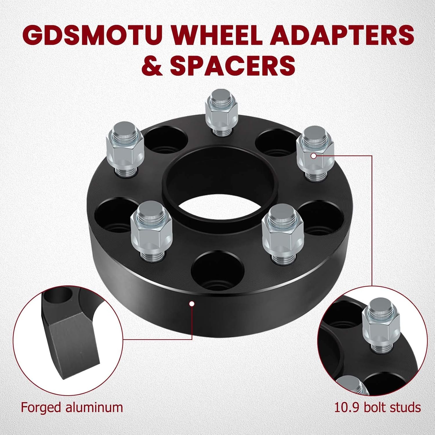 5x5 Wheel Spacers for Wrangler 2004-2008 for Commander 2006-2010, 4Pcs 1.5 inch Wheel Adapters & Spacers 1/2 Studs 71.5mm Bore
