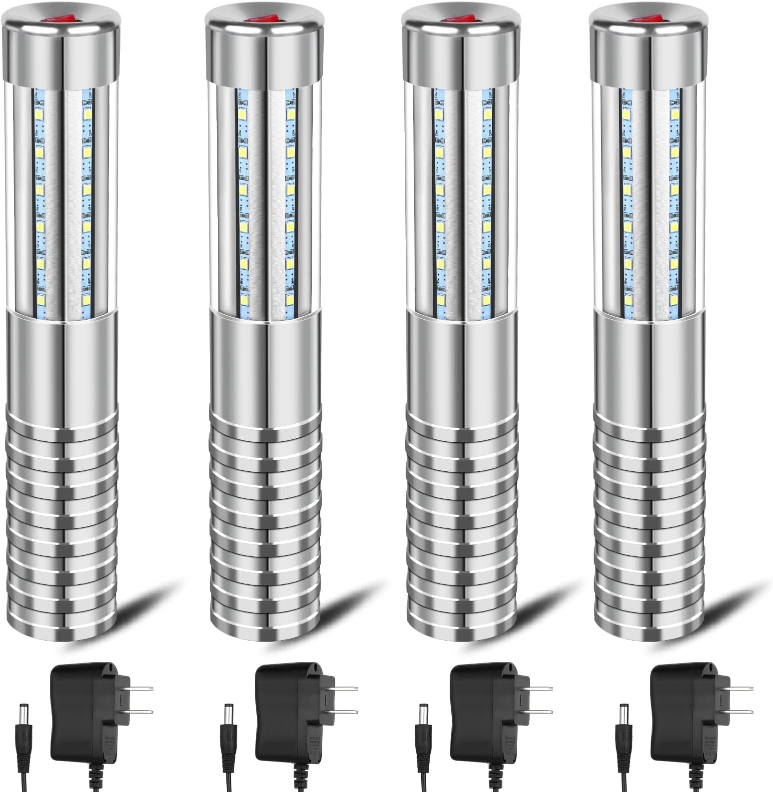 4 Pieces Strobe Baton Bottle Service Sparklers Bottle Service Light Bottle Handheld Light for Nightclubs Weddings Parties Activities Supplies (Silver)