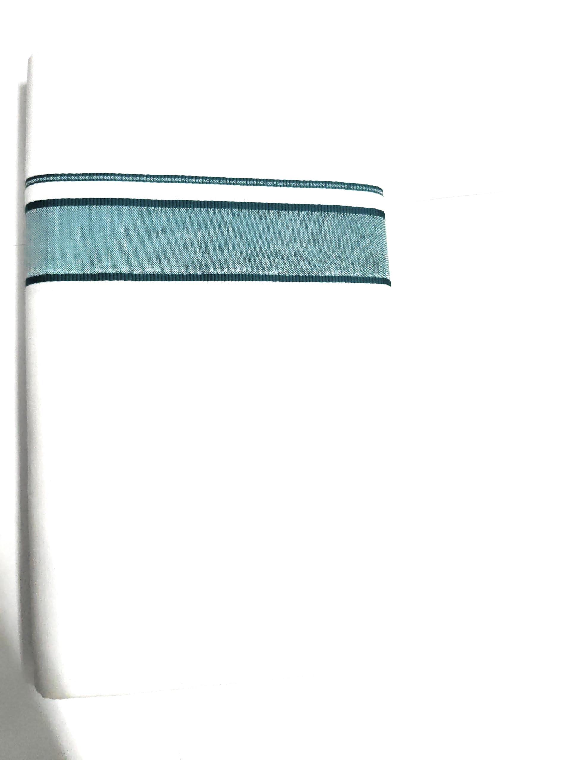 KITEX 100% Pure Cotton Men single dhoti temple wear dhoti Sky blue colour wide border-picture-12