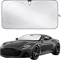 Vista 187 de EcoNour Parasol para parabrisas de camiones con bolsillo de almacenamiento Parasol reflectante de material 240T para protección contra rayos UV