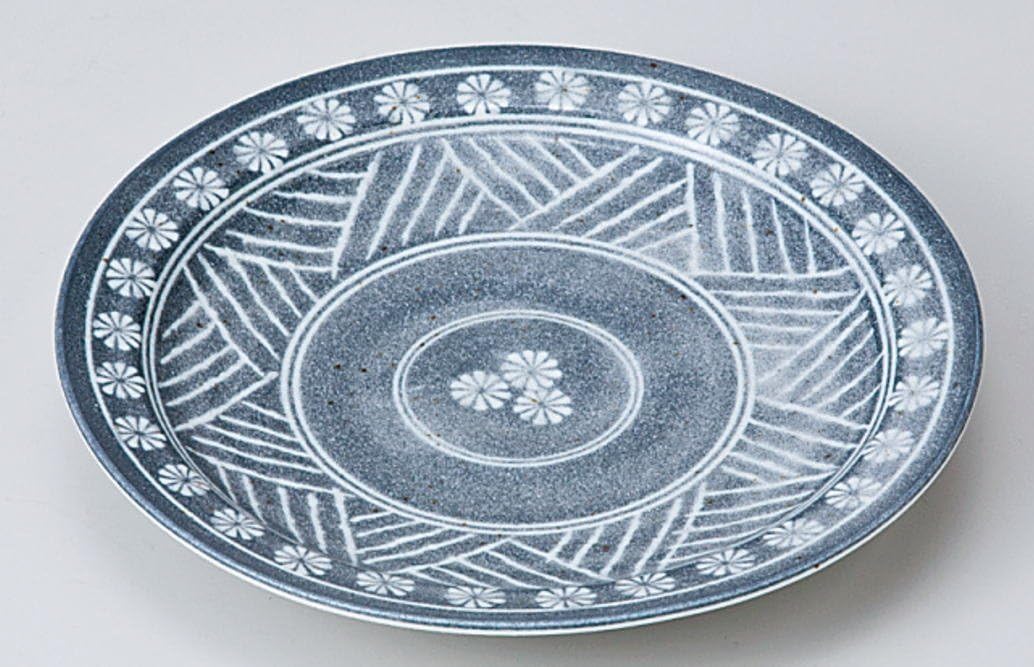 Japanese dishes Mishima rim type 5.0 plate 10-disc MINO-yaki Japanese plates and for fun toy (kitchen utensils) with set