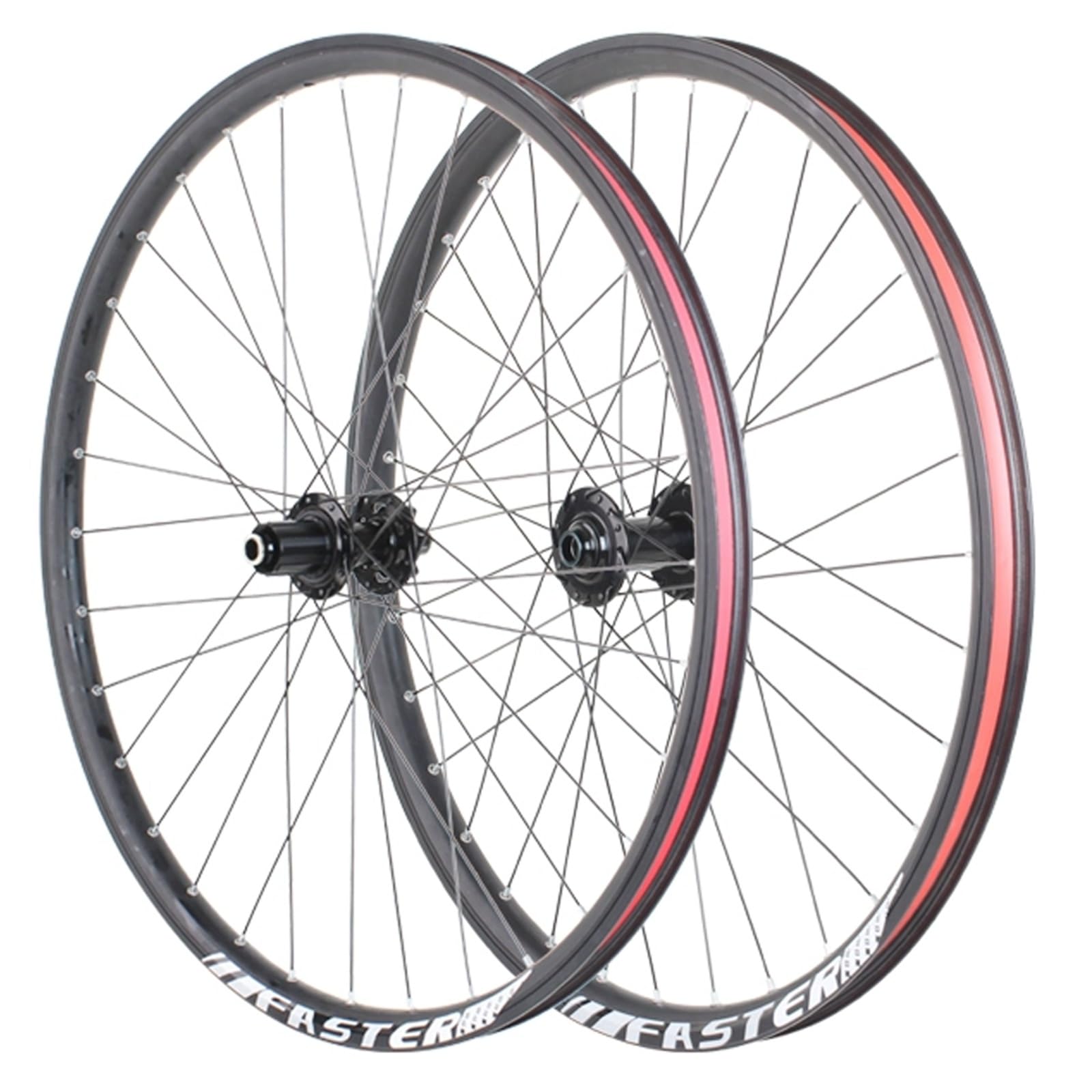 Ruote Anteriori e Posteriori per MTB da 24/26/27,5/29" con Perno Passante, Cerchio in Lega di Alluminio a Doppio Strato da 12 mm, mozzo a 32 Fori con Freno a Disco per Cassetta a 8