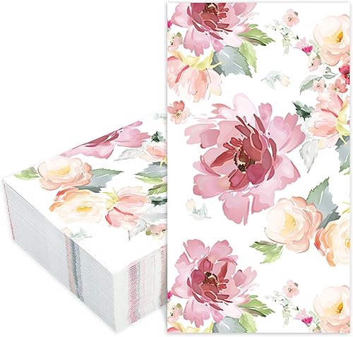 Miniatura 1 de 200 servilletas de papel florales de acuarela para invitados, servilletas desechables de 3 capas, servilletas de papel decorativas para boda, novia,