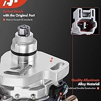 Vista 7 de Distribuidor de encendido A-Premium con tapa y rotor compatible con Toyota Corolla 1988-1989 1.6L, DOHC