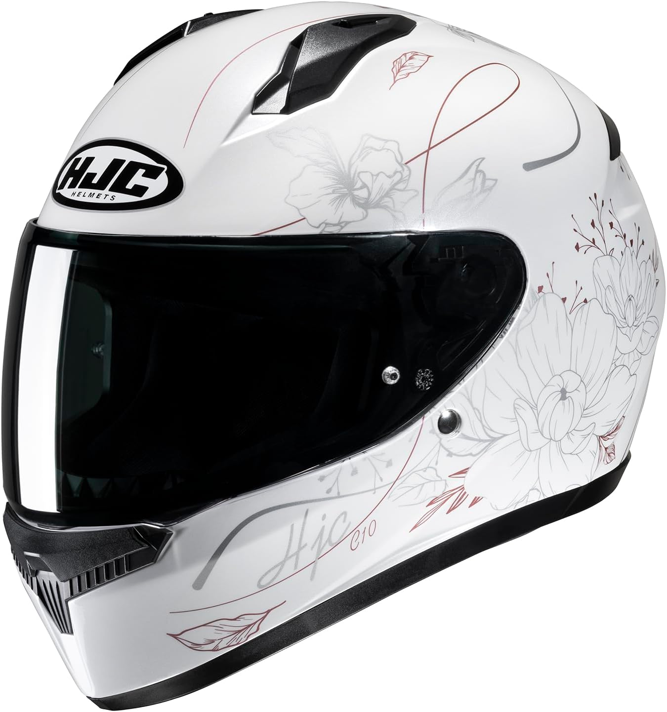 HJC HELMETS(エイチジェイシーヘルメット) バイク用 ヘルメット フルフェイス ベンチレーション 内装着脱 C10 エピック HJH237 WHITE L (58 - 59cm)