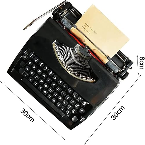 Miniatura 3 de máquina de escribir manual tradicional estilo retro para escritores, máquina de escribir mecánica de estilo antiguo en inglés para notas, cartas o