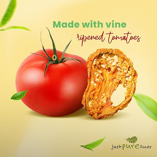 Miniatura 6 de Just Pure Foods Paquete variado de bocadillos de verduras saludables con chips de tomate, aperitivos veganos, aperitivos sin gluten, aperitivos