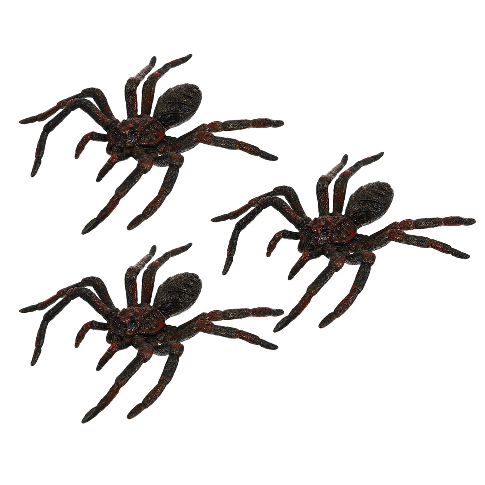 Toddmomy 4 Ensembles Araignée De Simulation Grands Jouets D'araignées d'halloween Décoration D'araignée Halloween Party Halloween Decoration Parure D'araignée PVC Rouge 3 Pièces * 4