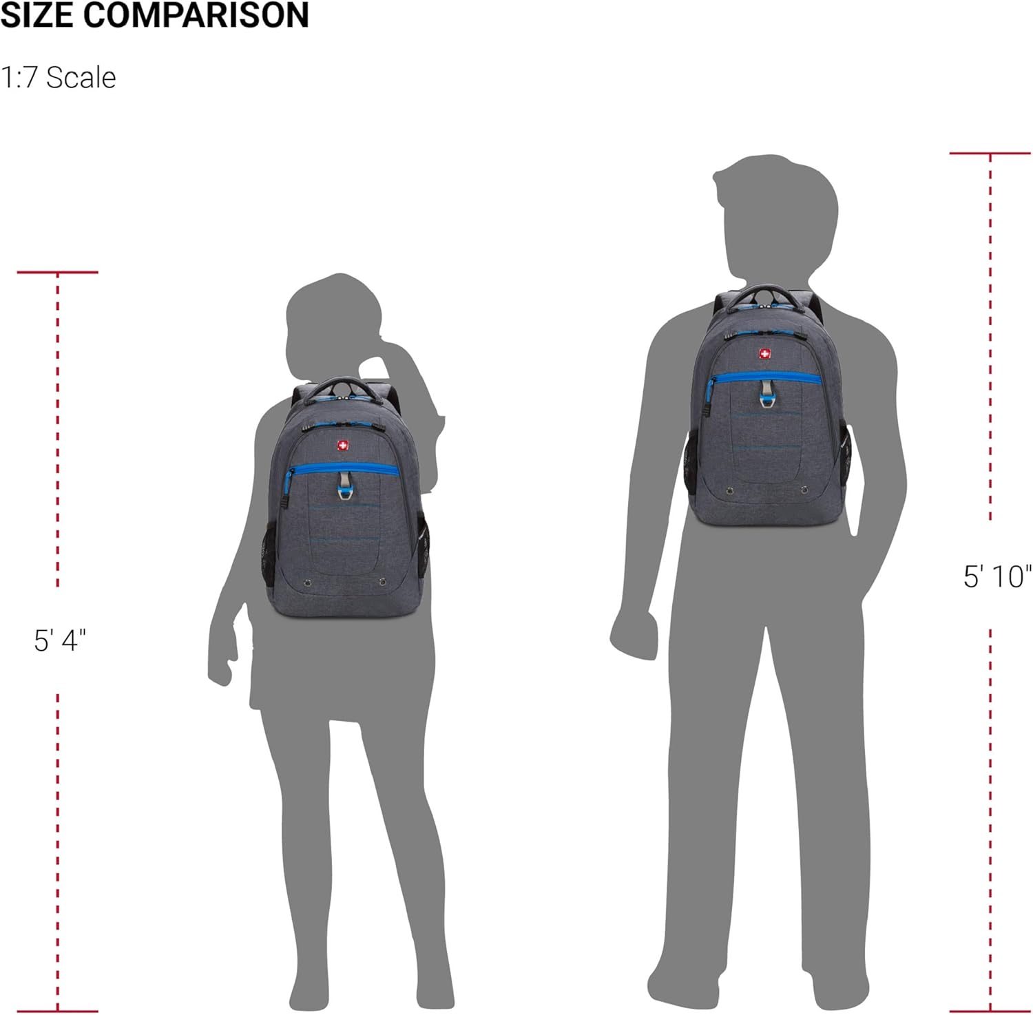 SwissGear 5918 Laptop Backpack, Grey, 17.75-Inch - Image 5