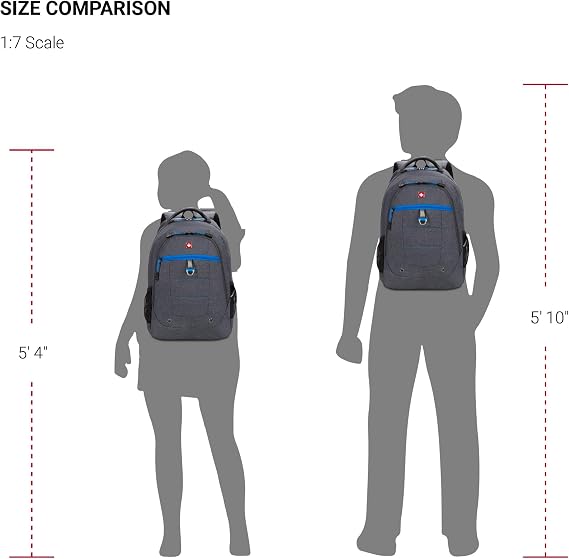 SwissGear 5918 Laptop Backpack, Grey, 17.75-Inch