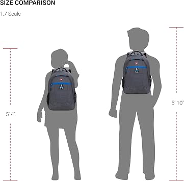 SwissGear 5918 Laptop Backpack, Grey, 17.75-Inch