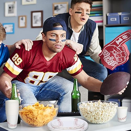 Miniatura 6 de Decoraciones de fiesta de béisbol, suministros para fiesta de cumpleaños de HYMENEX y béisbol, suministros para fiesta de béisbol, kit de vajilla