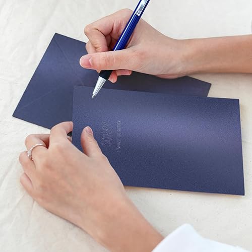 Vista 69 de 100 hojas de cartulina dorada brillante de 8.5 x 11 pulgadas, papel metálico Goefun de 80 libras, papel perlado para invitaciones, cumpleaños, azul