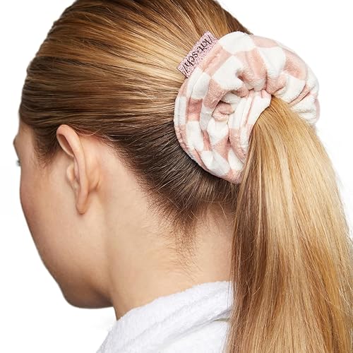 Miniatura 2 de Kitsch Lazos grandes de microfibra ultra suave para el cabello para mujer, bandas elásticas para cabello mojado, 2 unidades, color terracota a