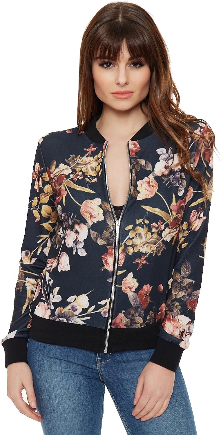 Floral bomber jacket ladies Clearance