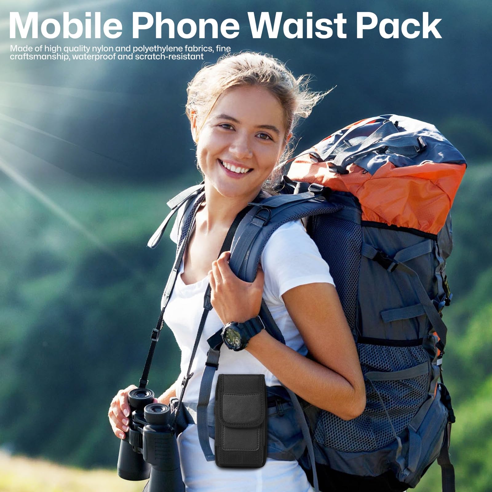 2 sztuki Etui na telefon XXL, Wytrzymała ochronna torebka na telefon z klamrą, portfel z uchwytem na karty ID do iPhone 15 14 13 12 11 FE Plus Ultra Mini Lite Pro Max