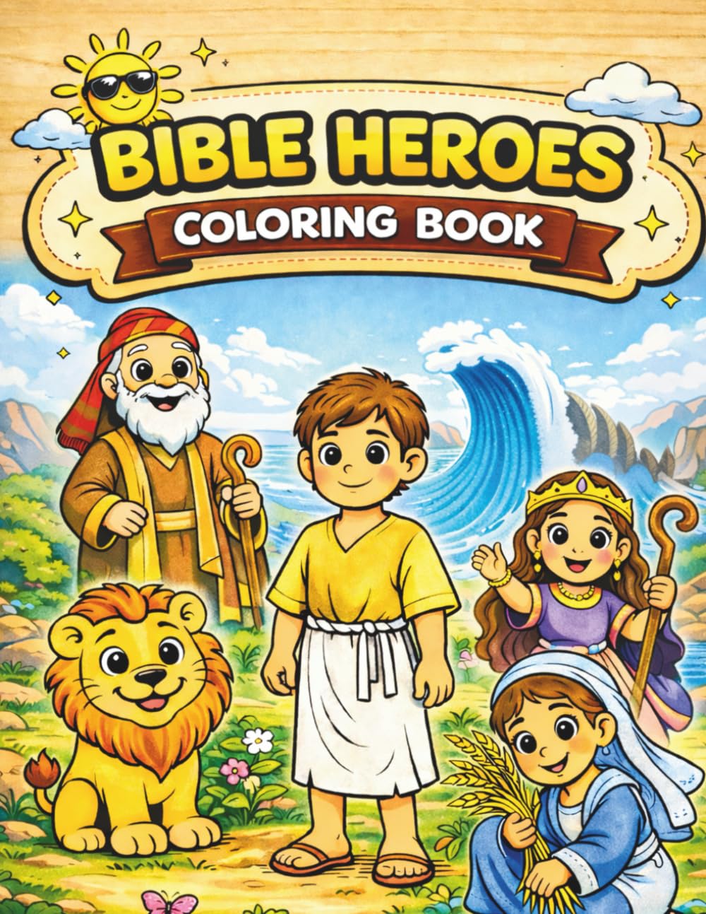 Bible Heroes Coloring Book: A Christian Coloring Book for Kids Featuring Beloved Heroes of the Bible