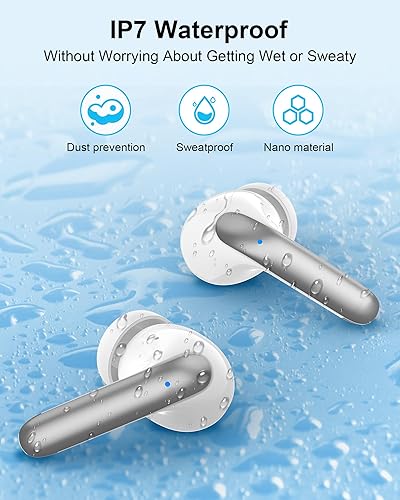Miniatura 6 de Auriculares inalámbricos, Bluetooth 5.3 para Samsung Galaxy S25 Ultra S24 S23 S22 S20 A16 A15, auriculares Bluetooth con micrófono de cancelación