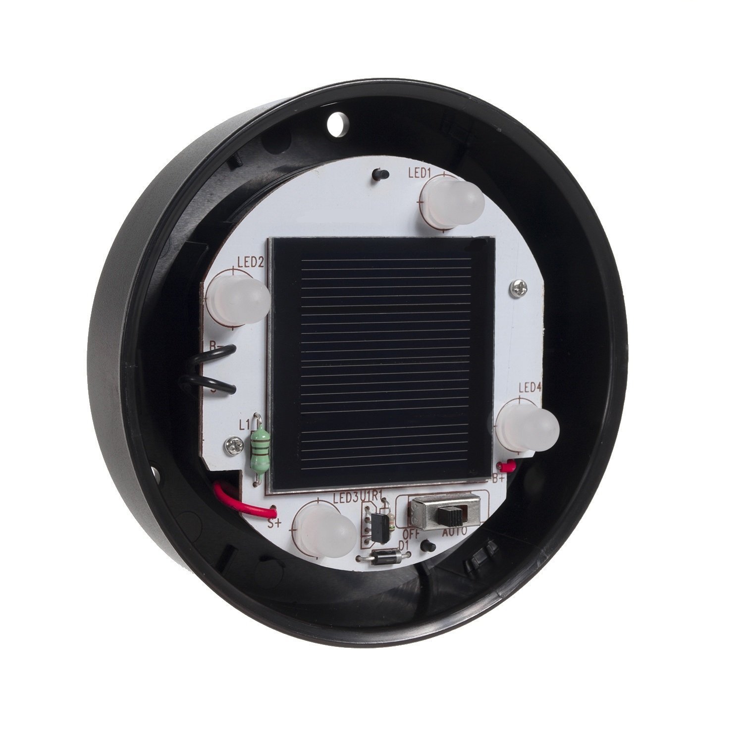 Green Blue GB121 4x Außensolarlampe Solarkugel Solarleuchte LED Leuchtkugel Garten Beleuchtung (Weiß, 4 Stück - 15 cm)