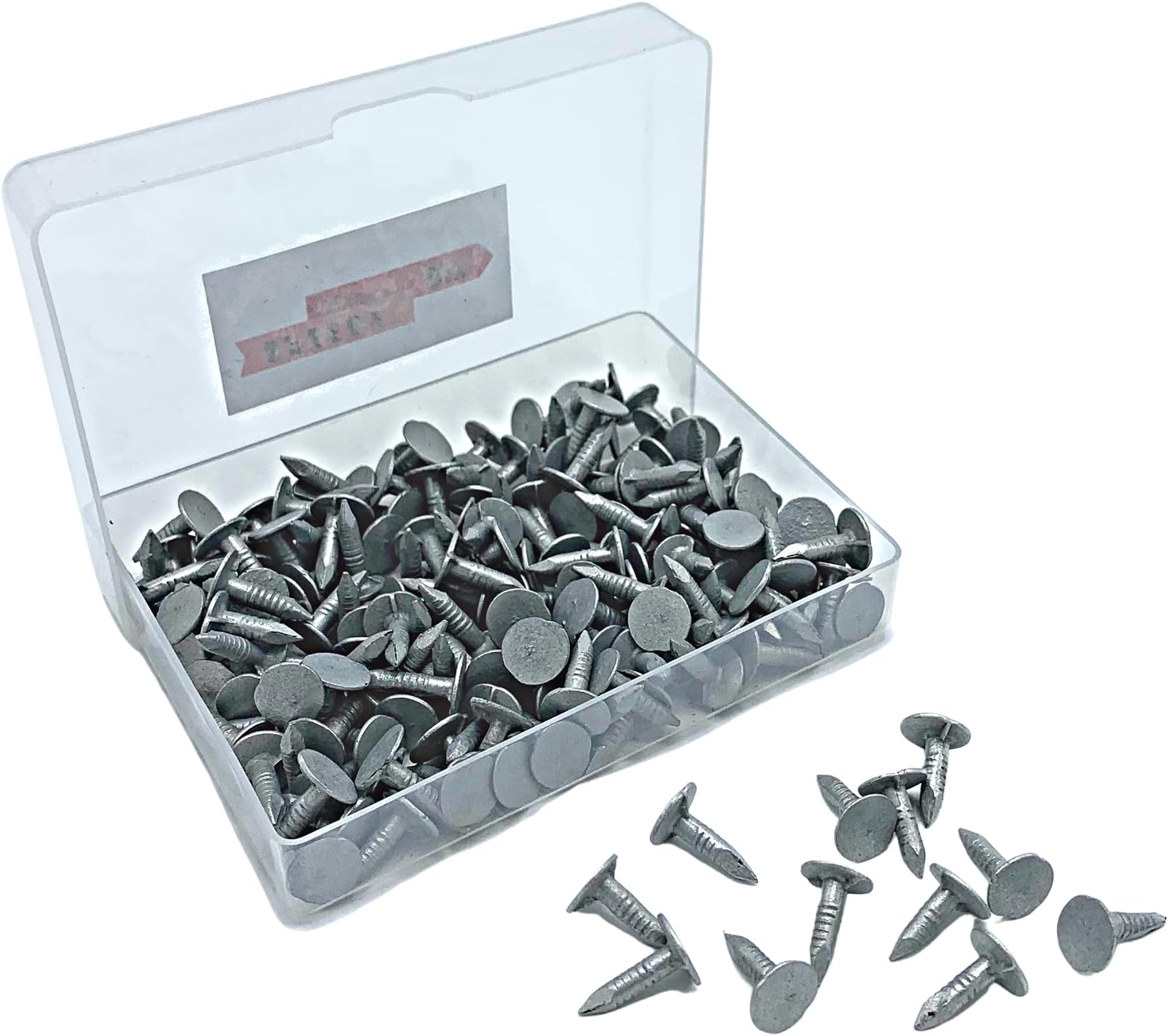 Galvanised 13mm Roofing Felt Clout Nails - The Perfect DIY & Professional Solution for Securing Shed Roofs with 200 Grams (Approx 185pcs) in a Handy Plastic Case!