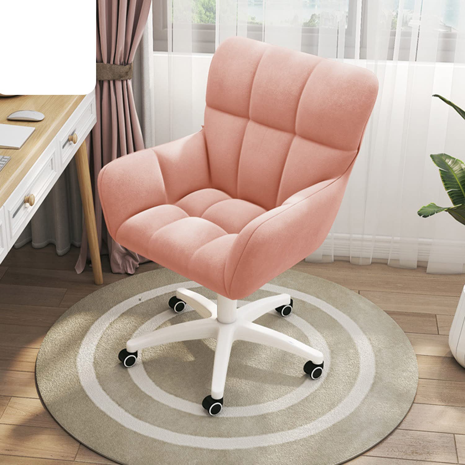 Chaise de bureau moderne en velours au design contemporain épuré
