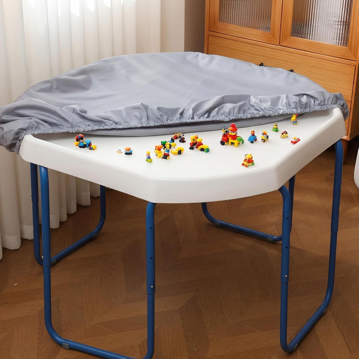 Vicenpal 38" Tuff Tray Cover Windproof Protective Lid for Tuff Tray for Sensory Bin, Outdoor Water Table, Stand Top(Gray)