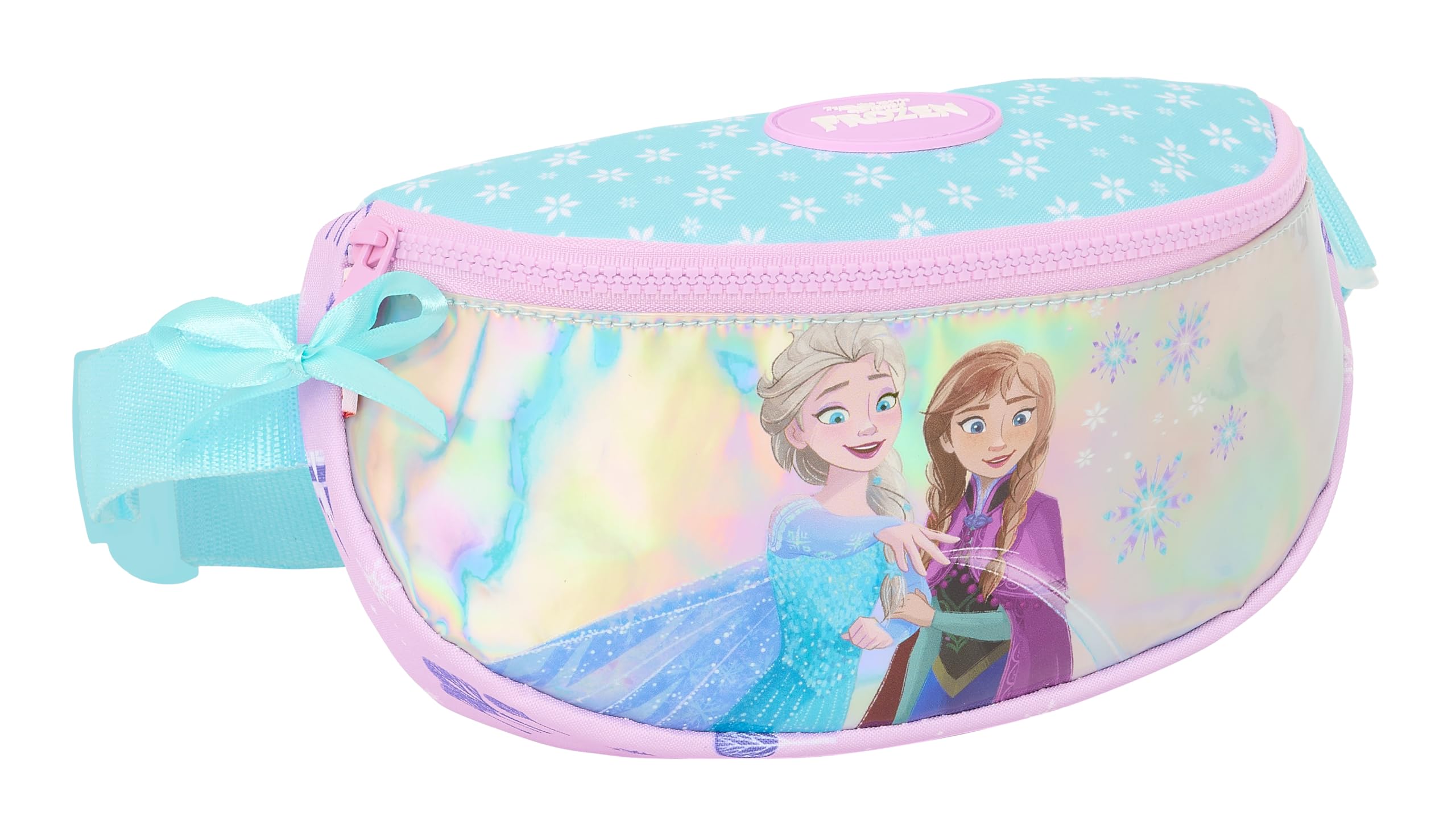Safta Frozen Cool Days - Riñonera Infantil Niño, Ideal para Jóvenes y Niños de Diferentes Edades, Cómoda y Versátil, Calidad y Resistencia, 23x9x14 cm, Color Violeta/Celeste