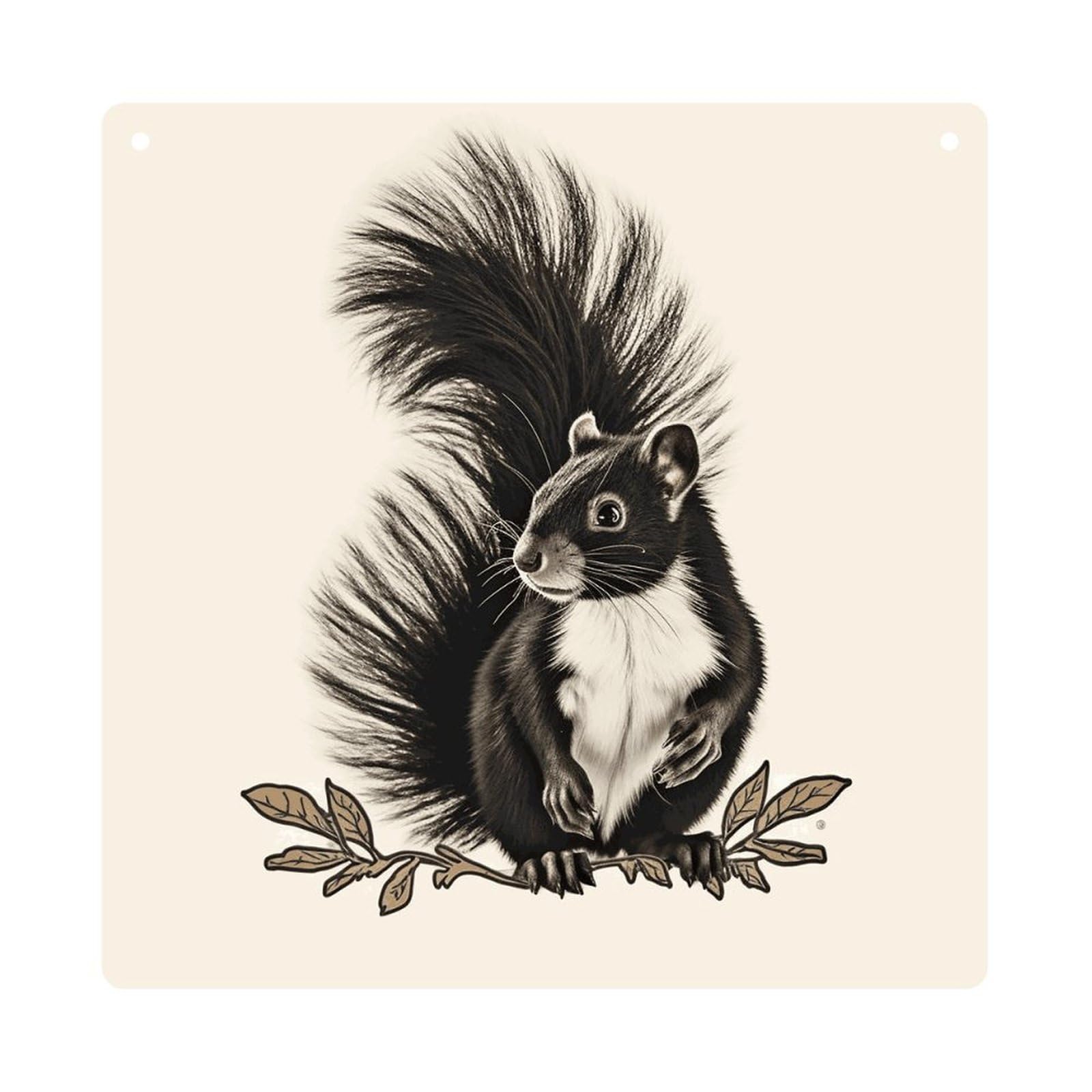 Adfgyerh Style Skunk Hanging Ornaments Window Hanging Modern Acrylic Decor For Living Room Bedroom Dining Room Hallway Office Wall Decor, 8X8 In