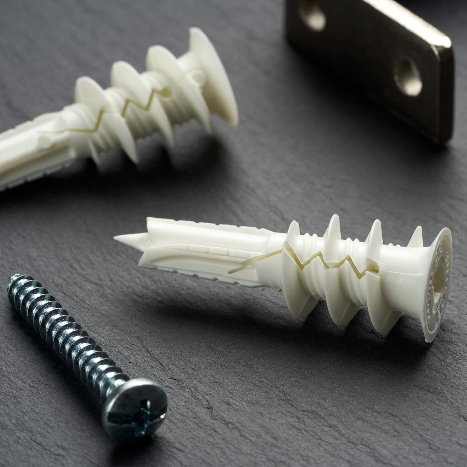 #8 Self Drilling Drywall Plastic Anchors with Screws - No Pre Drill Hole Preparation Required - 75 Lbs: Industrial & Scientific