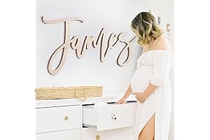 Custom Engraved Wooden Name Sign Nursery Decor and Kids Room, Personalized Gifts for Baby
