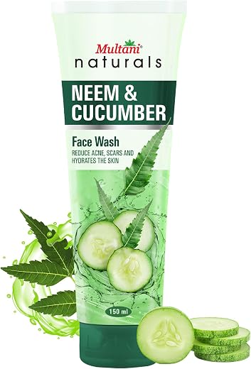 Multani Naturals Neem &amp; Cucumber Face Wash 150ml | Skin Cleansing | For Smooth &amp; Refreshing Skin | Cucumber Helps in Cooli...