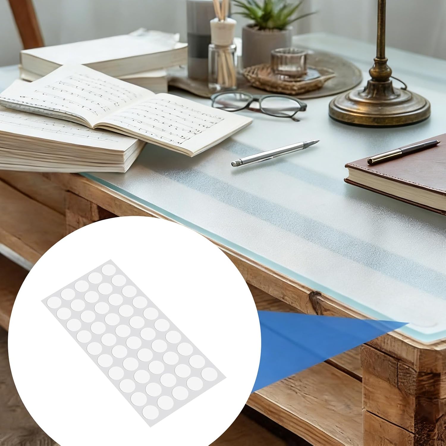 LiebeWH Glass Table Top Pads, Clear Silicone Anti Slip 10 x 1mm