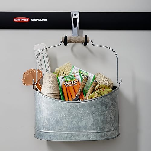 Miniatura 8 de Rubbermaid FastTrack 1784456 FastTrack - Gancho de almacenamiento para almacenamiento de garaje, soporta hasta 25 libras cada uno (paquete de 4)
