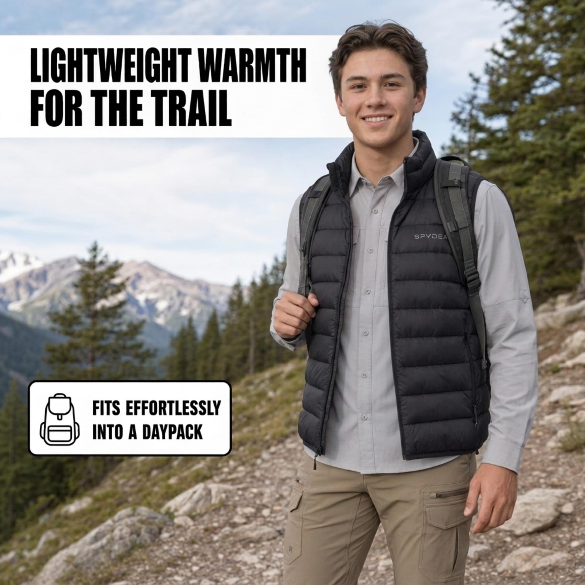 Spyder Herren Spyder Puffer Vest For Men – Lightweight Quilted Outdoor Vest With Pockets, Puffer Vest Jacket For Men Windbreaker-Jacken