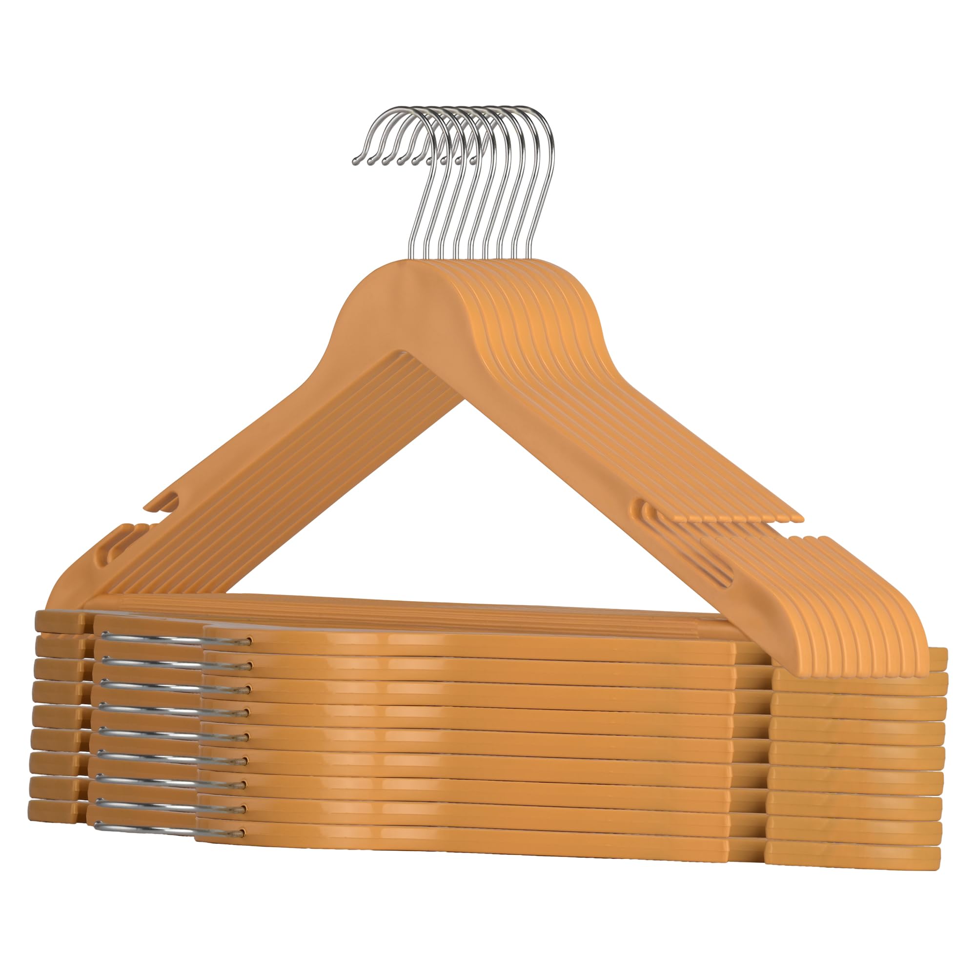 Kuber Industries (Set of 18) Heavy Duty Sari Hangers for Wardrobe - Hanging Organizer in Bulk for Shirt | Clothes | Dress | Blazer - Modern Dress Anchor for Cupboard | Almirah | Closet (Orange) (B07GL11RV5) Amazon Price History, Amazon Price Tracker