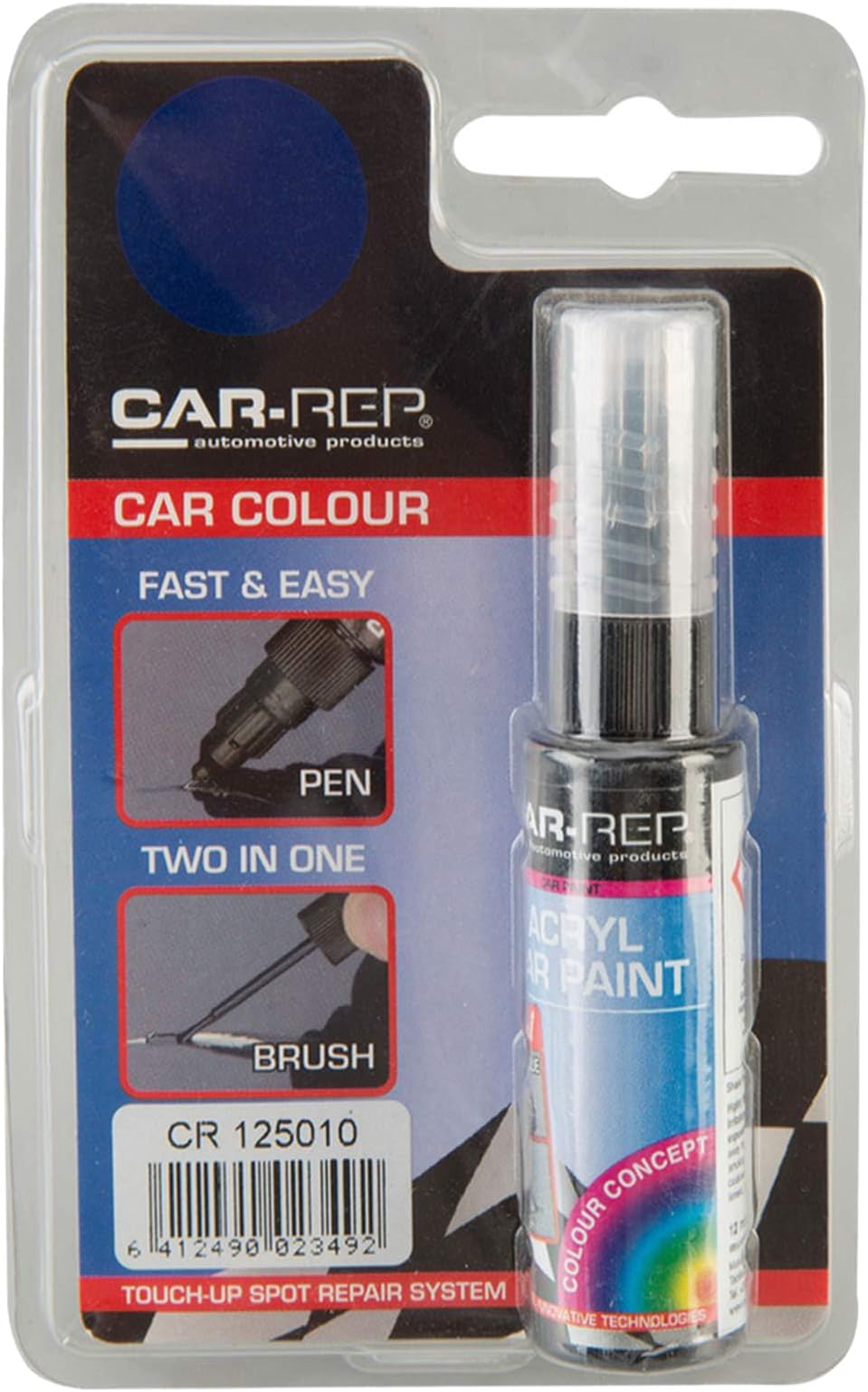 Car-Rep 125010 Touch Up Pen - Metallic Blue, 12 ml