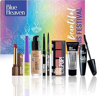 Blue Heaven Festive Makeup Kit Set | Pack of 8 Makeup Essentials | Complete Makeup Kit Set for women | Ideal for Festive L...