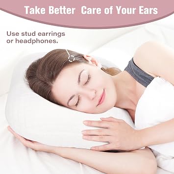 Ear Piercing Pillow For Side Sleepers, Ear Pillows With Hole