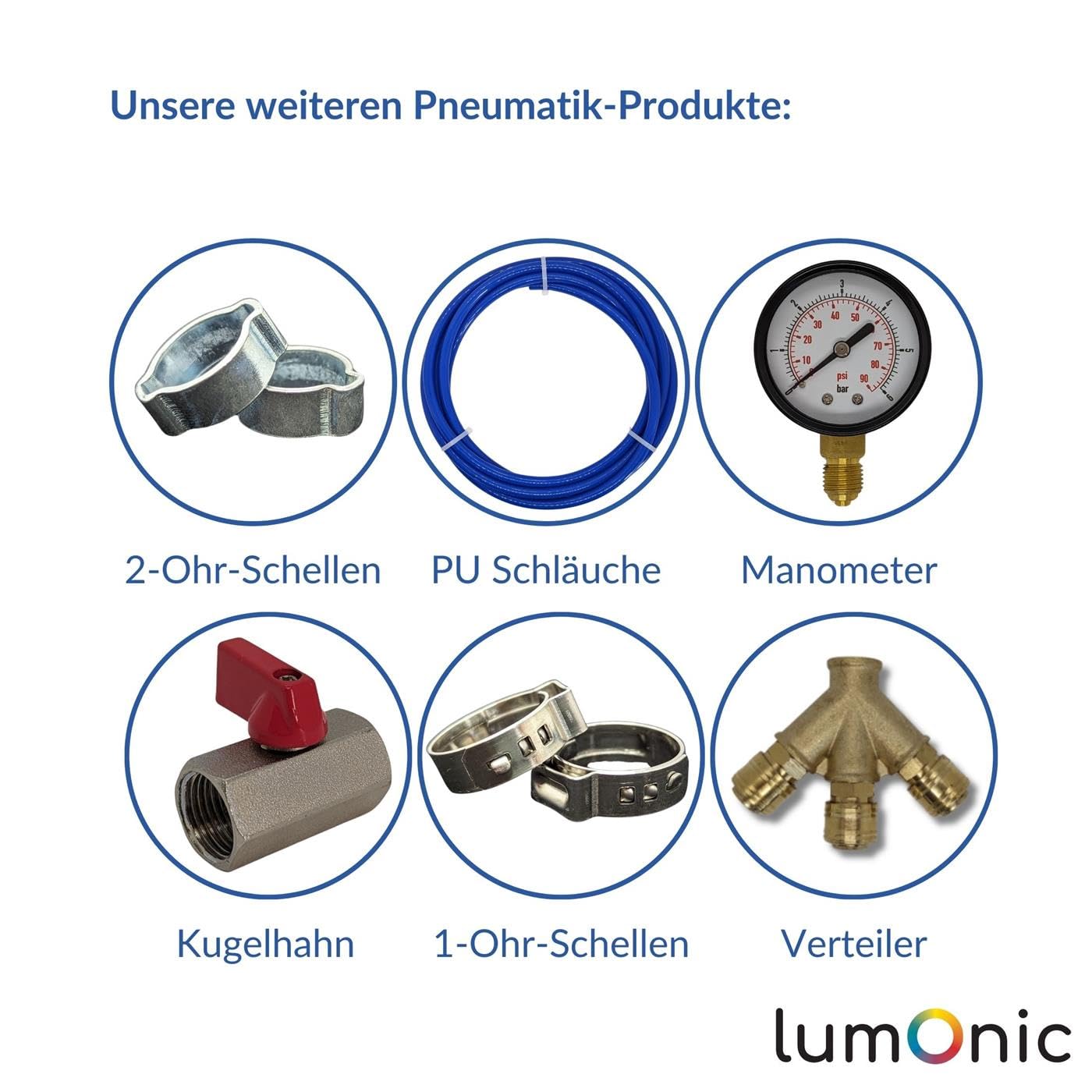 Lumonic 20x I Válvula de retención del acelerador de manguera de PU con conector de enchufe I 12mm I Válvula de retención de mariposa neumática I Válvula de mariposa I Aire comprimido