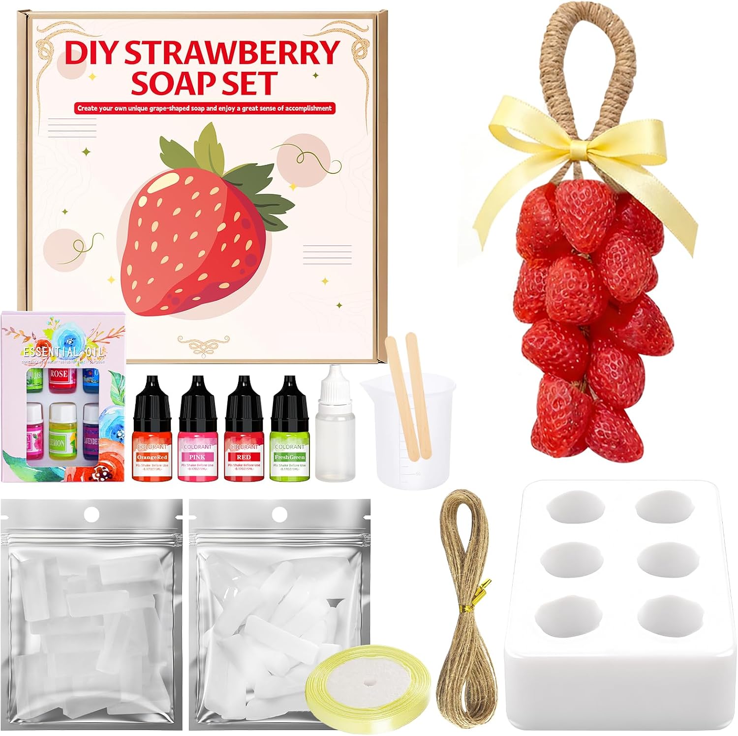 OverZyn Soap Making Kit for Adults, Melt and Pour DIY Soap Making Kit | Soap Making Supplies, Contains Mould Soapbase Essential Oils Fragrances and Dried Flowers for Beginners