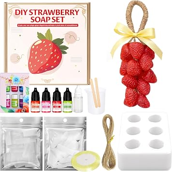 OverZyn Soap Kits Making for Adults, Soap Making Kits, Soap Kit, Includes Soaps Base, Silicone Molds, Pigments and Essential Oils, DIY Melting and Pouring soap Making Kit for Adults and Children