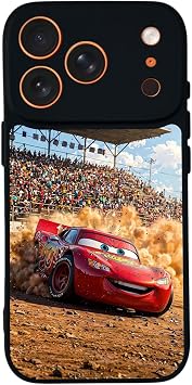 iPhone 17 Pro Max ile Uyumlu  imsek McQueen Tasar ml  Glossy Premium K l f, Siyah